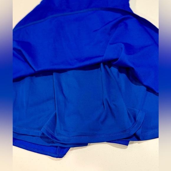 Lulus Royal Blue Skater Crossover Backless Strappy Fit and Flare Mini Dress Sz S - Picture 8 of 10
